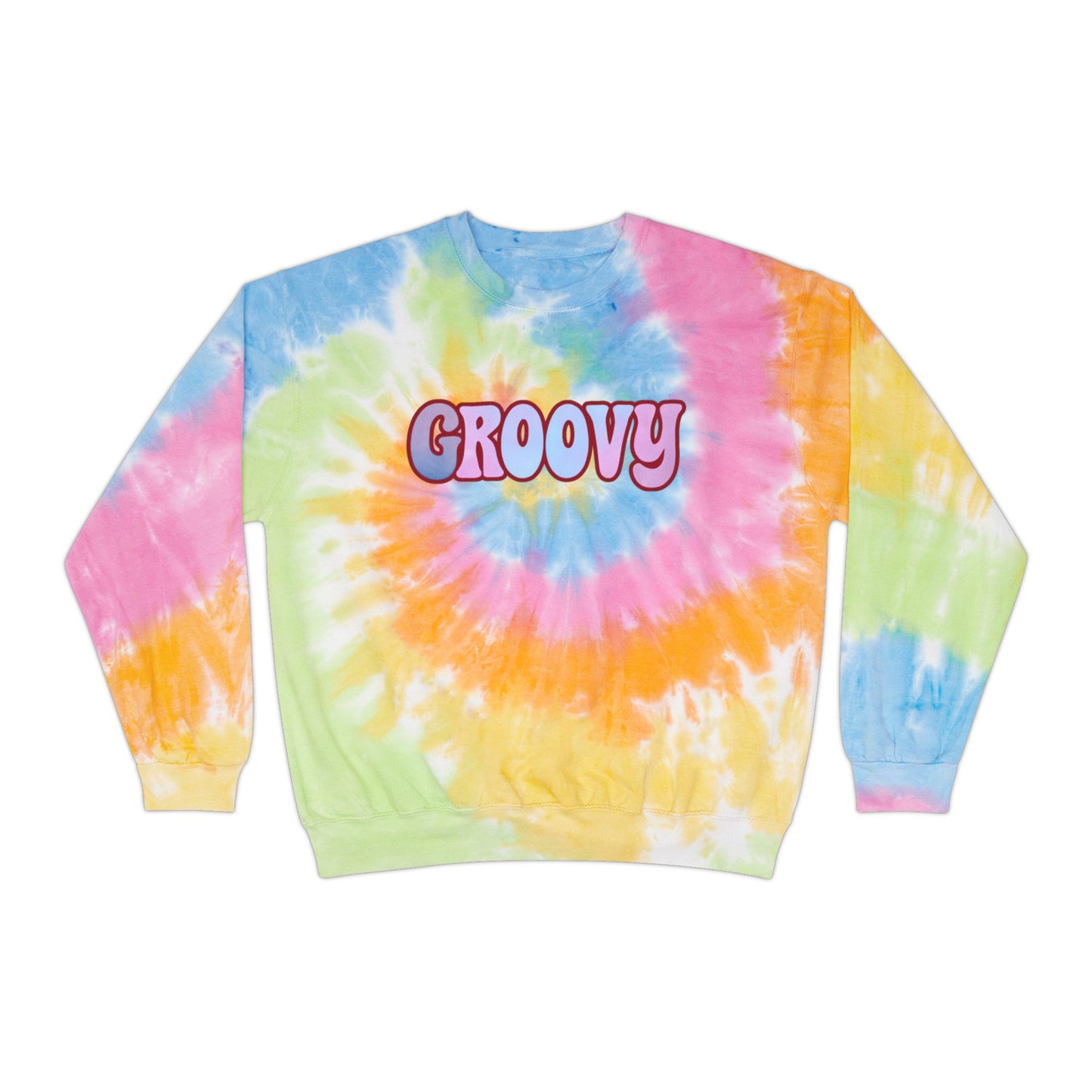 Groovy Tie-Dye Sweatshirt, Retro Vibes Sweater, Unisex Casual Wear, Perfect Gift for Friends, Cozy Tie-Dye Apparel