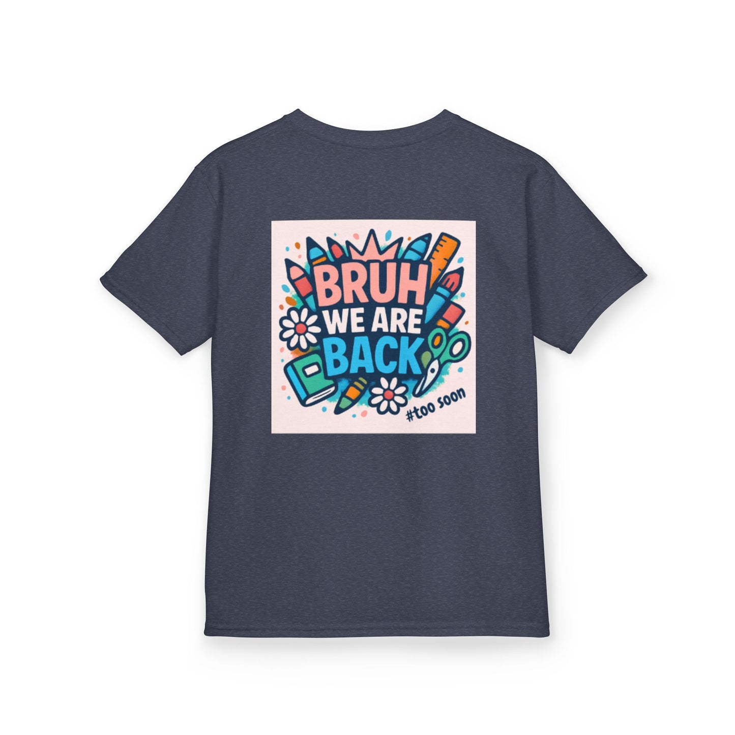 Kids Graphic Tee - Fun Bruh Design for Back to School, Cute T-Shirt, Gifts for Children, Birthday Present, Summer Fashion