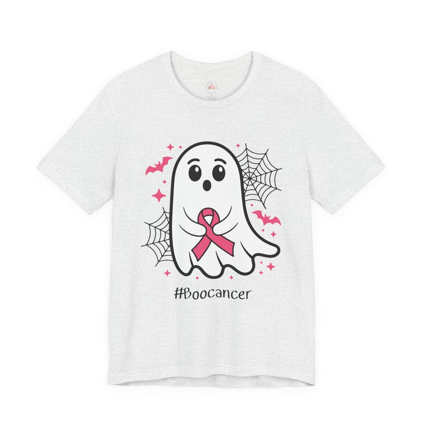 Cute Ghost #Boocancer Unisex T-Shirt, Halloween Tee, Breast Cancer Awareness, Fun Gift, Soft Cotton Top, Casual Wear