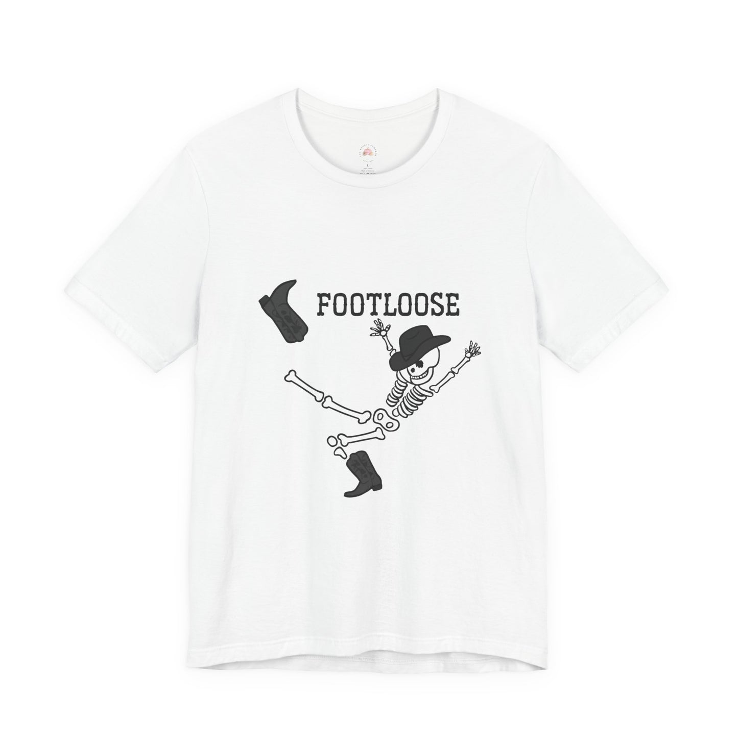Footloose Skeleton Tee, Fun Graphic Shirt, Halloween Costume Top, Dance Party Apparel, Unisex Halloween Shirt, Gift for Dancers