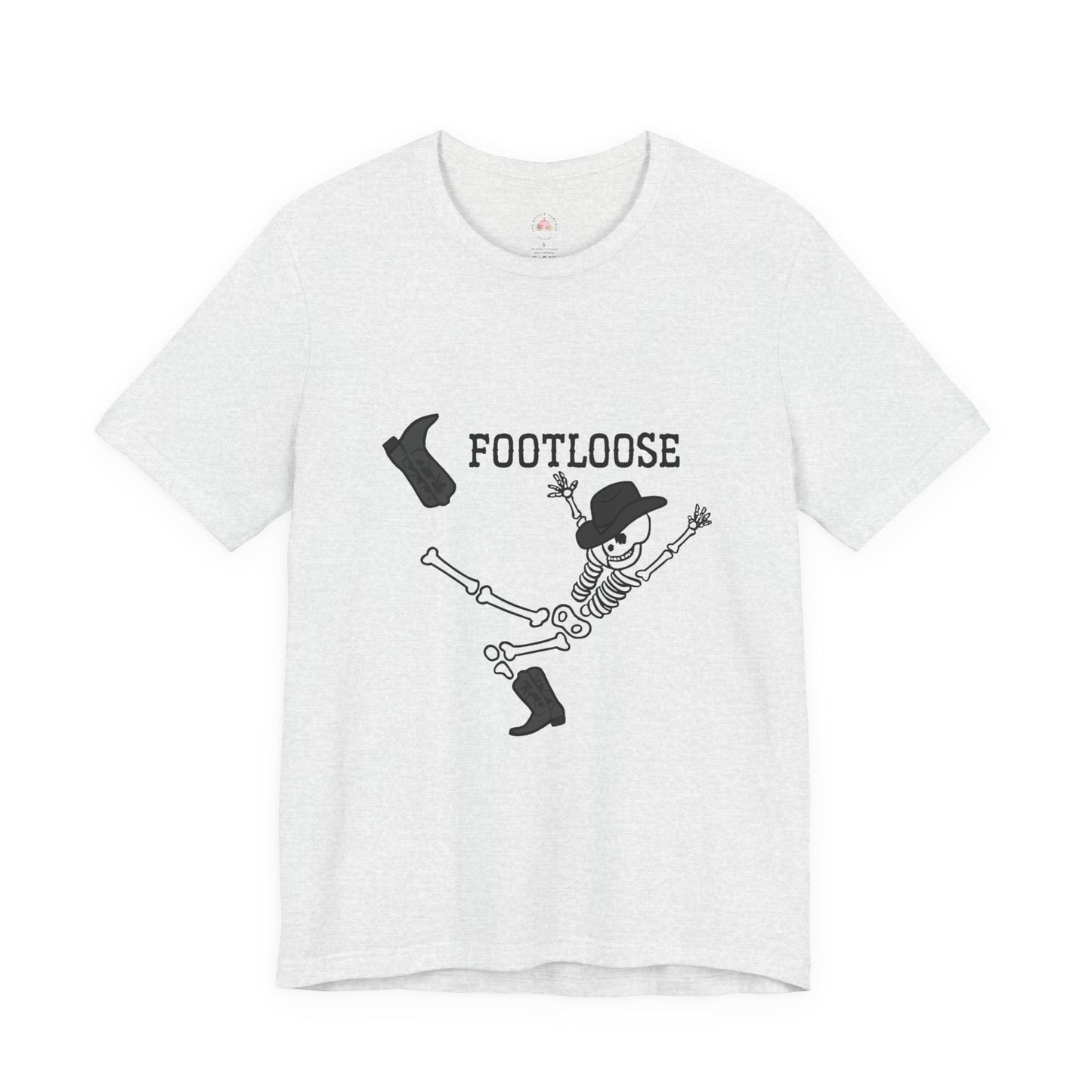 Footloose Skeleton Tee, Fun Graphic Shirt, Halloween Costume Top, Dance Party Apparel, Unisex Halloween Shirt, Gift for Dancers
