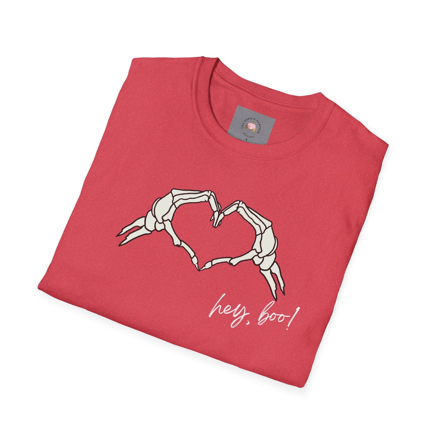 Halloween Skeleton Unisex T-Shirt - Hey Boo Flirty Design