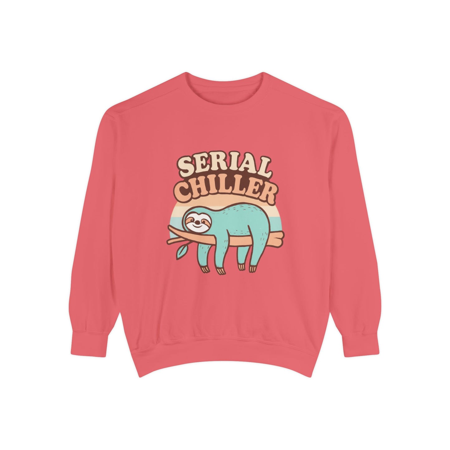 Sloth Vibes Sweatshirt - Funny Cozy Unisex Garment-Dyed Apparel