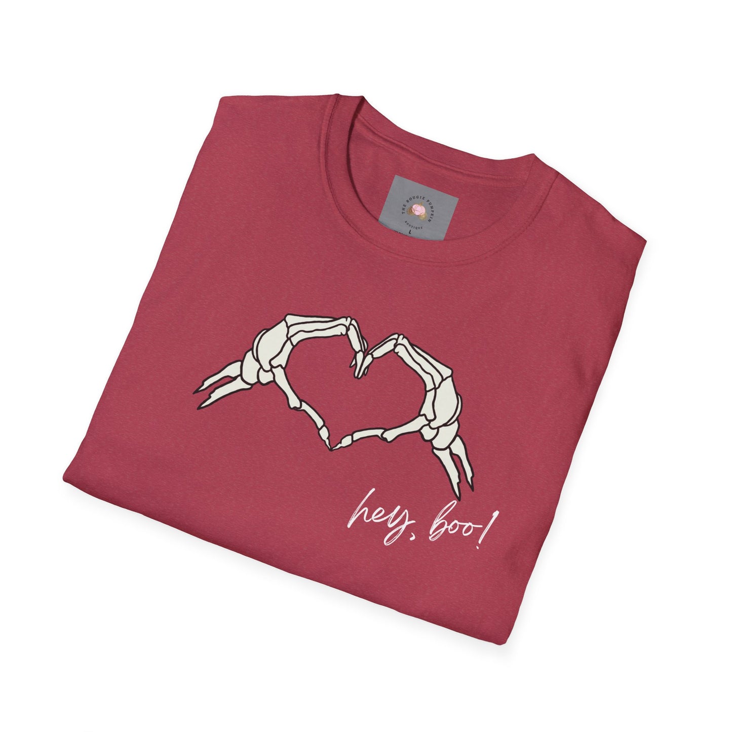 Halloween Skeleton Unisex T-Shirt - Hey Boo Flirty Design