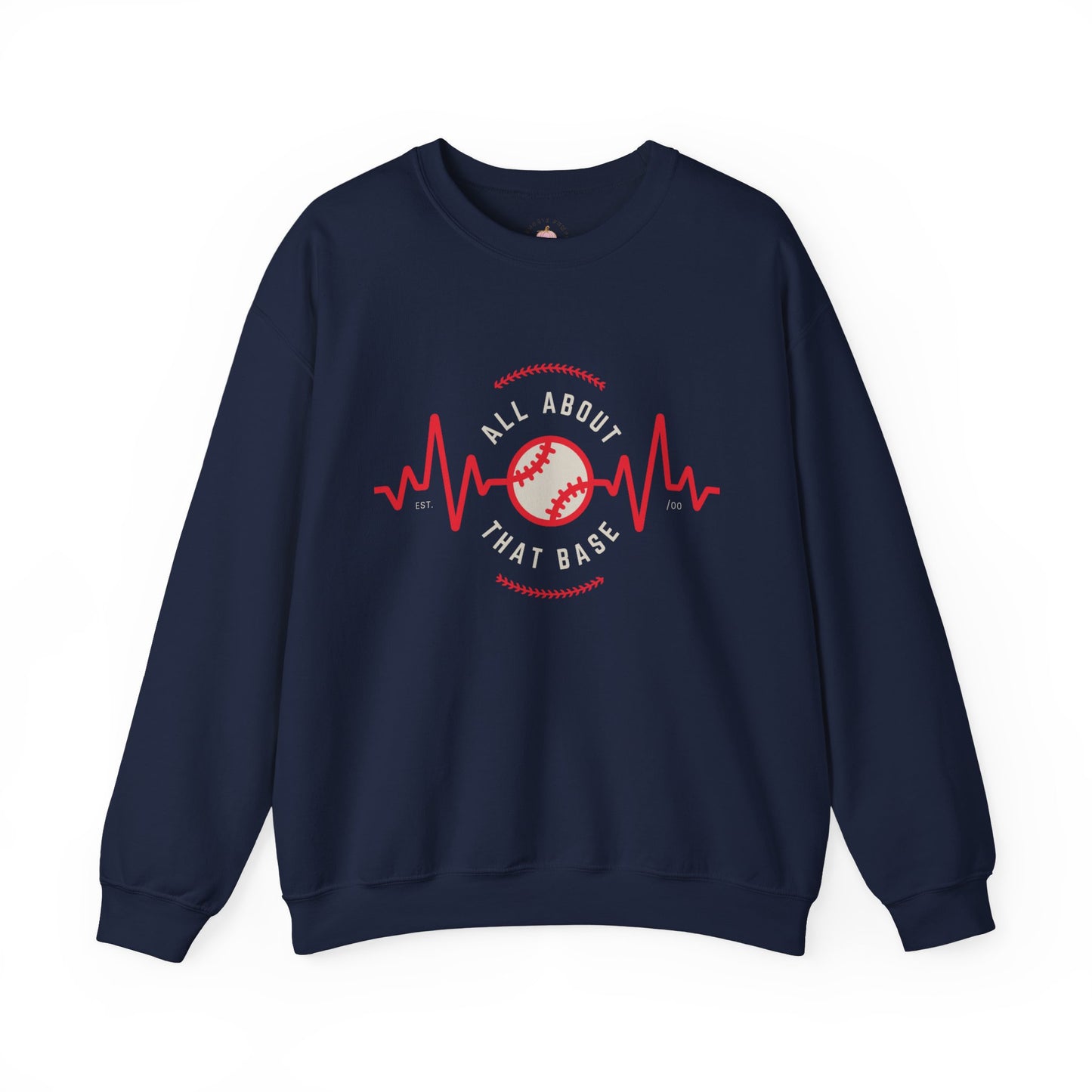 Baseball Sweatshirt - All About That Base - Cozy Unisex Crewneck
