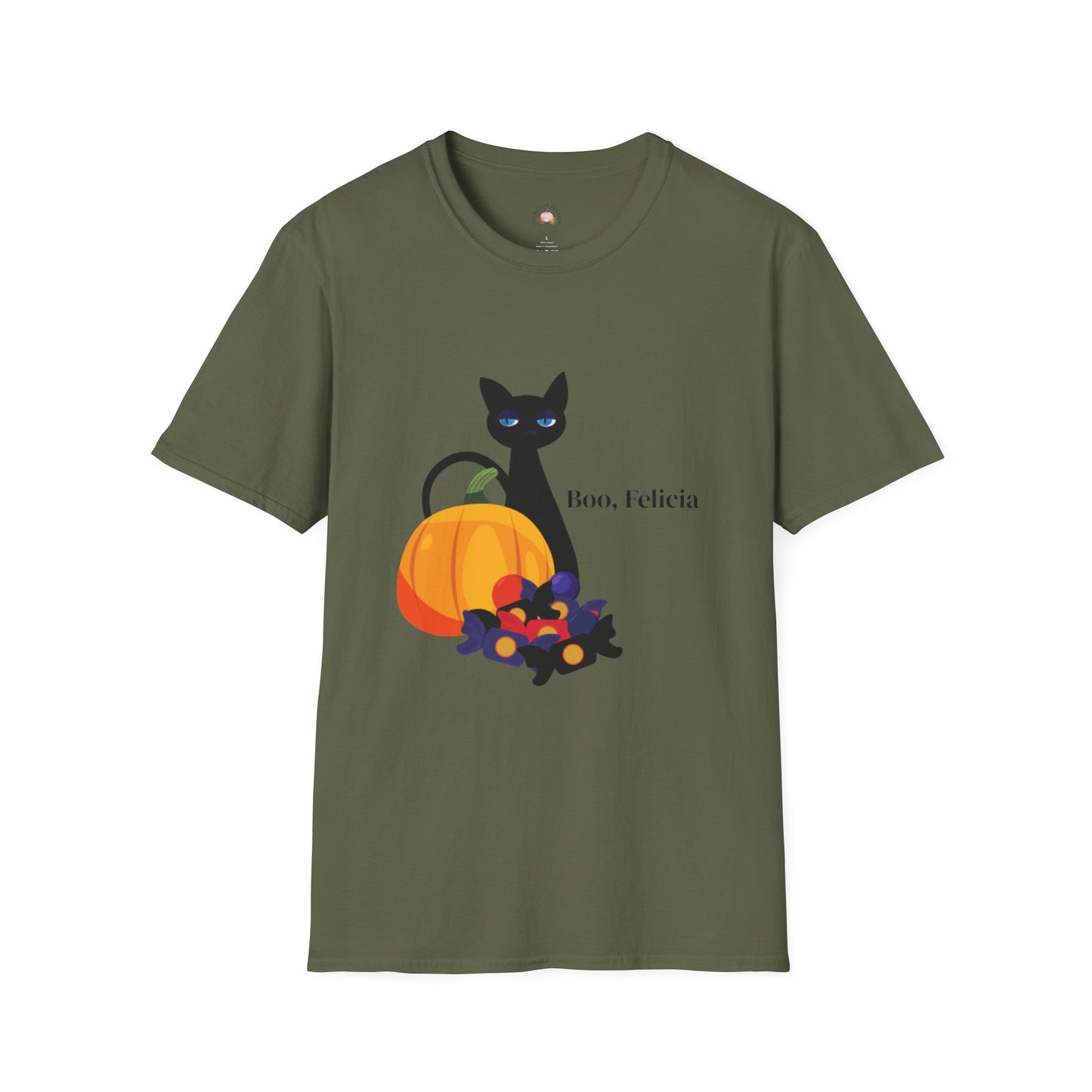 Funny Halloween "Boo, Felicia" Annoyed Cat T-Shirt