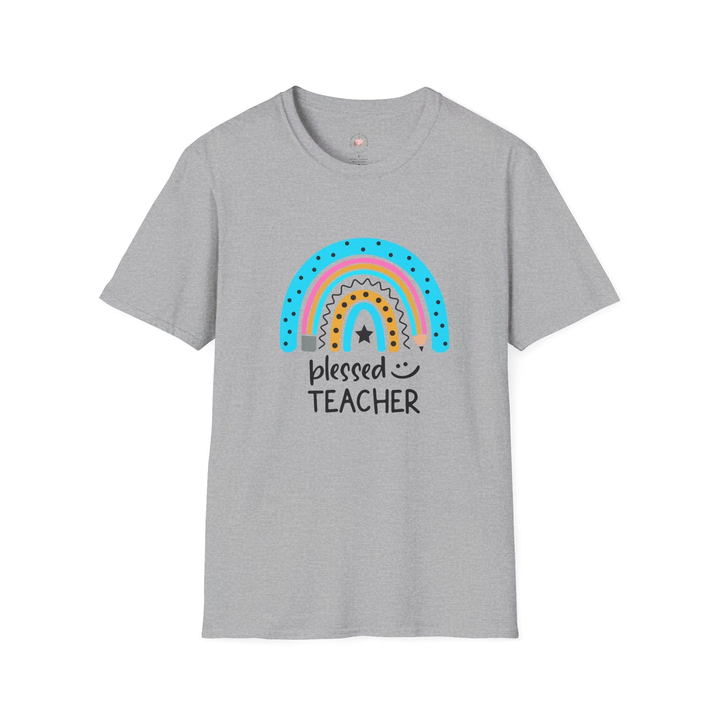 Rainbow Blessed Teacher T-Shirt, Teacher Gift, Inspirational Tee, Unisex Shirt, Back to School Fashion, Educator Appreciation