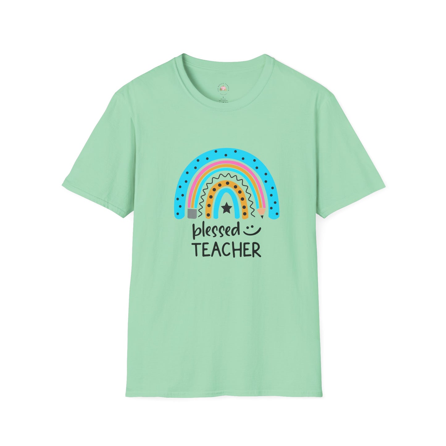 Rainbow Blessed Teacher T-Shirt, Teacher Gift, Inspirational Tee, Unisex Shirt, Back to School Fashion, Educator Appreciation