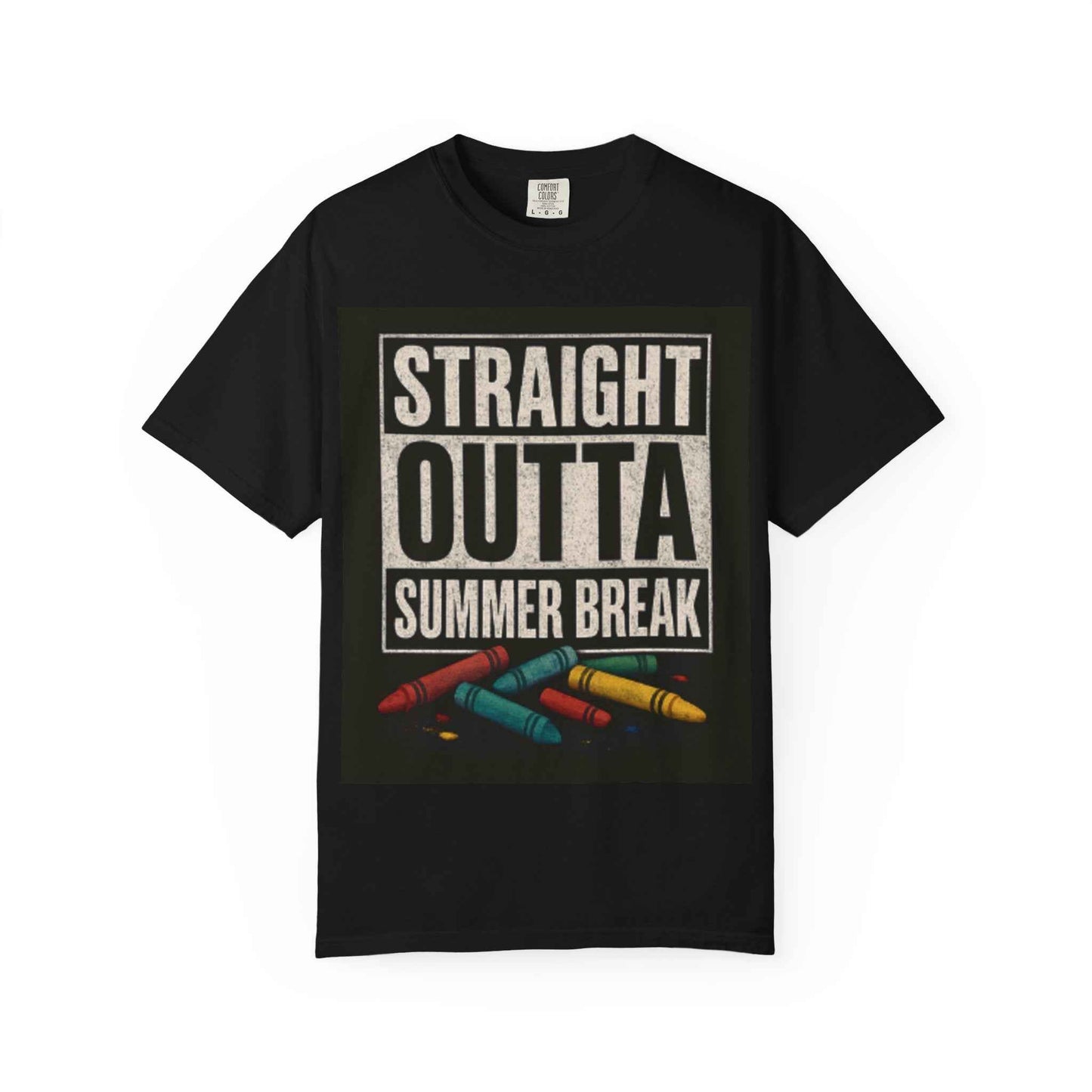 Unisex T-Shirt - Straight Outta Summer Break, Funny Summer Tee, Gift for Teachers, Back to School, Vacation Shirt