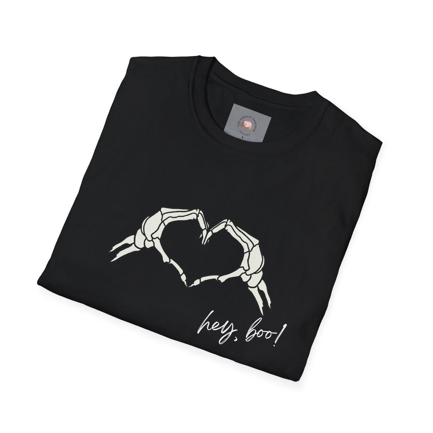 Halloween Skeleton Unisex T-Shirt - Hey Boo Flirty Design