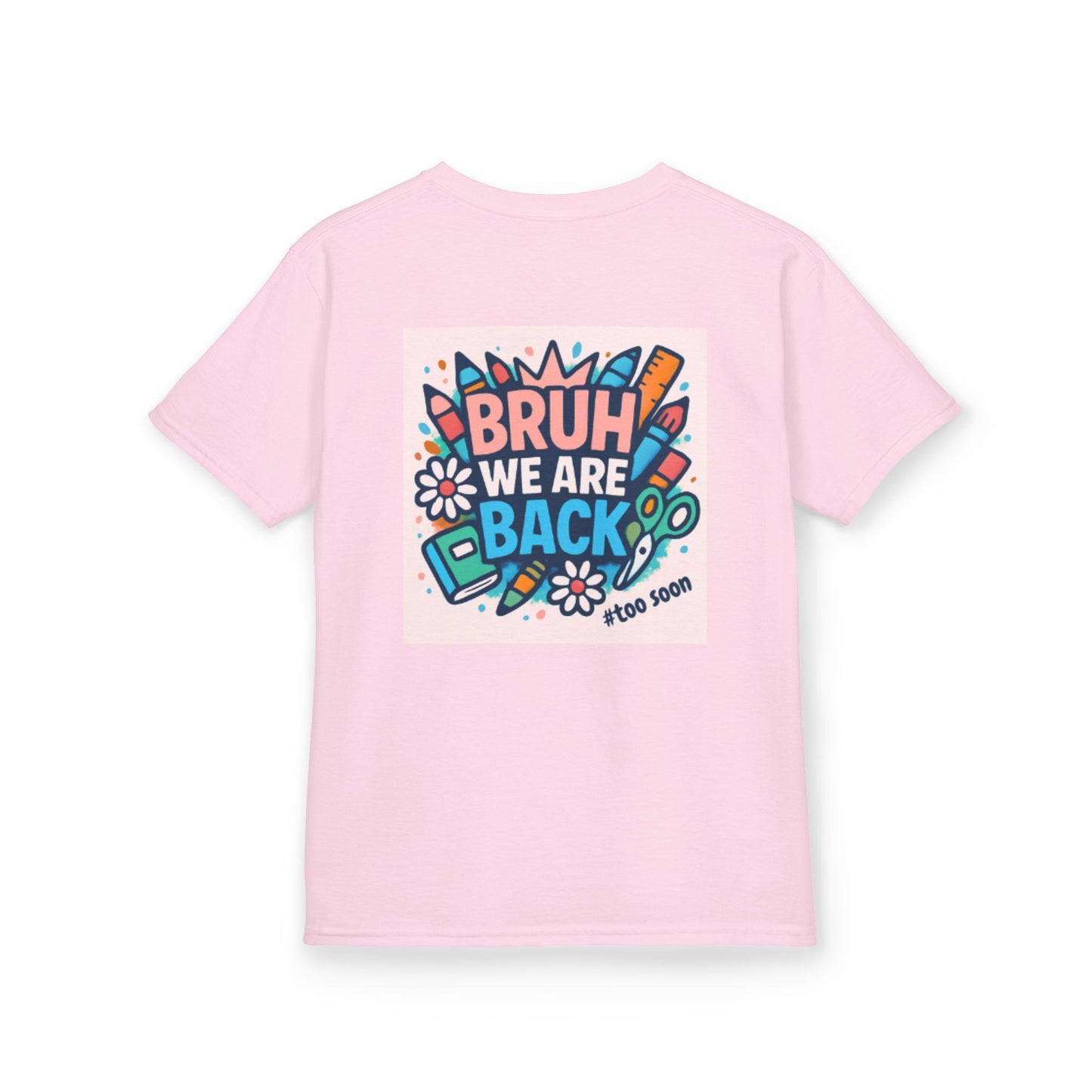 Kids Graphic Tee - Fun Bruh Design for Back to School, Cute T-Shirt, Gifts for Children, Birthday Present, Summer Fashion