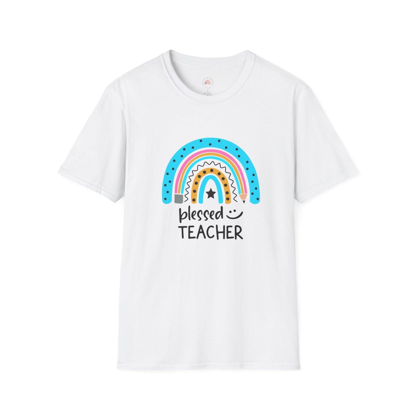 Rainbow Blessed Teacher T-Shirt, Teacher Gift, Inspirational Tee, Unisex Shirt, Back to School Fashion, Educator Appreciation