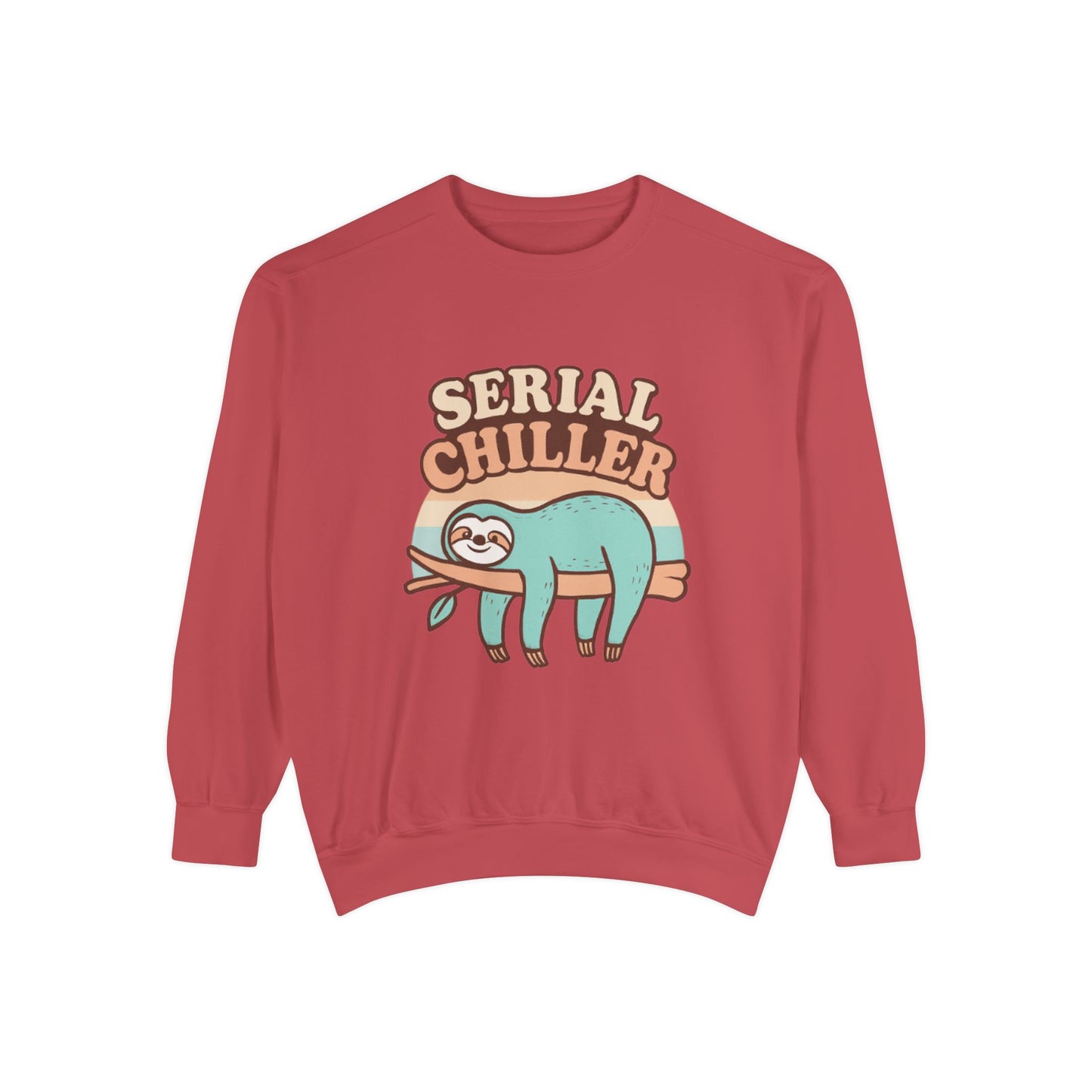 Sloth Vibes Sweatshirt - Funny Cozy Unisex Garment-Dyed Apparel