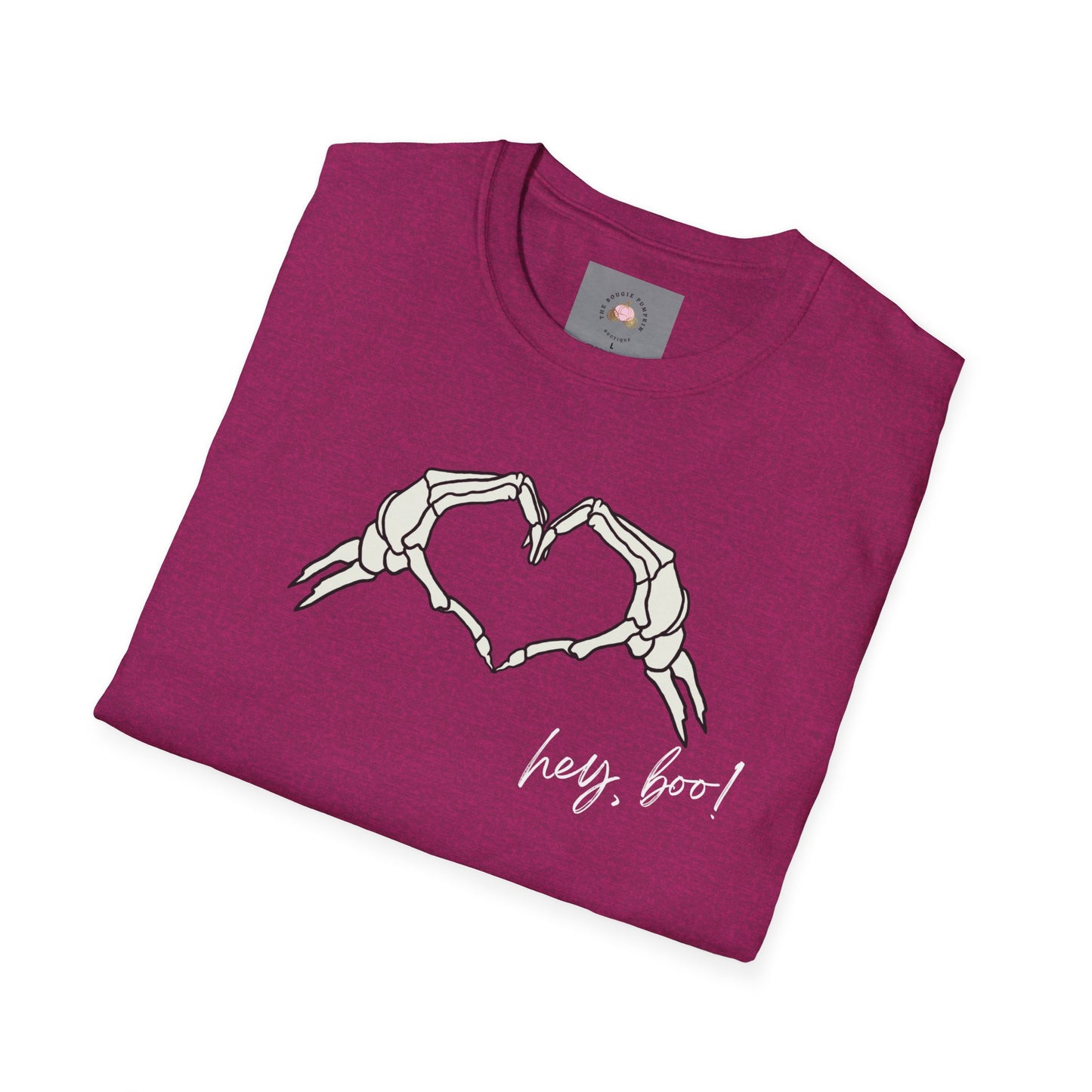 Halloween Skeleton Unisex T-Shirt - Hey Boo Flirty Design