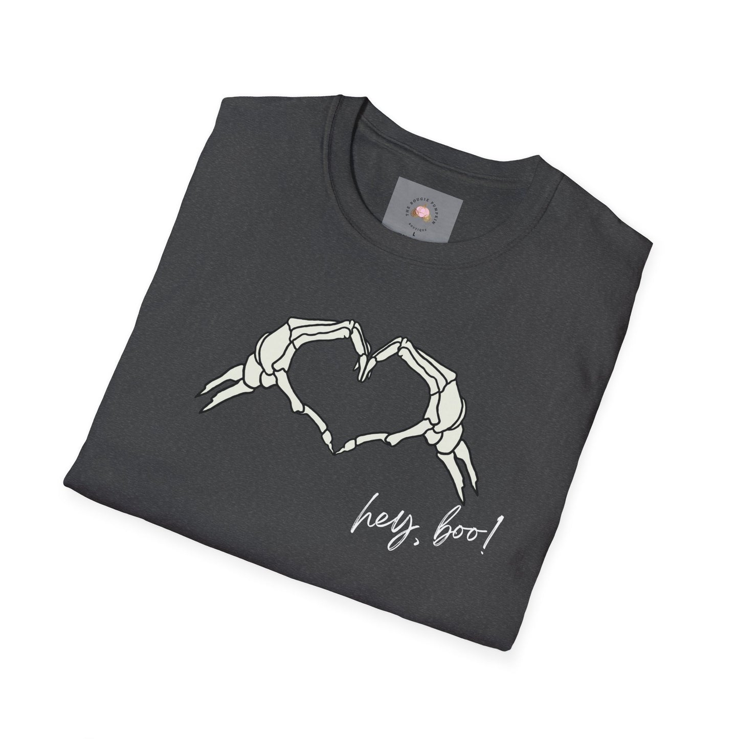 Halloween Skeleton Unisex T-Shirt - Hey Boo Flirty Design