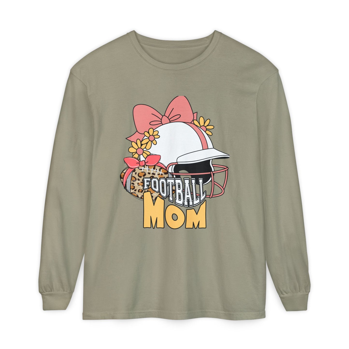 Football Mom Long Sleeve T-Shirt | Gift for Mothers, Sports Apparel, Casual Wear, Game Day Outfit, Fall Fashion