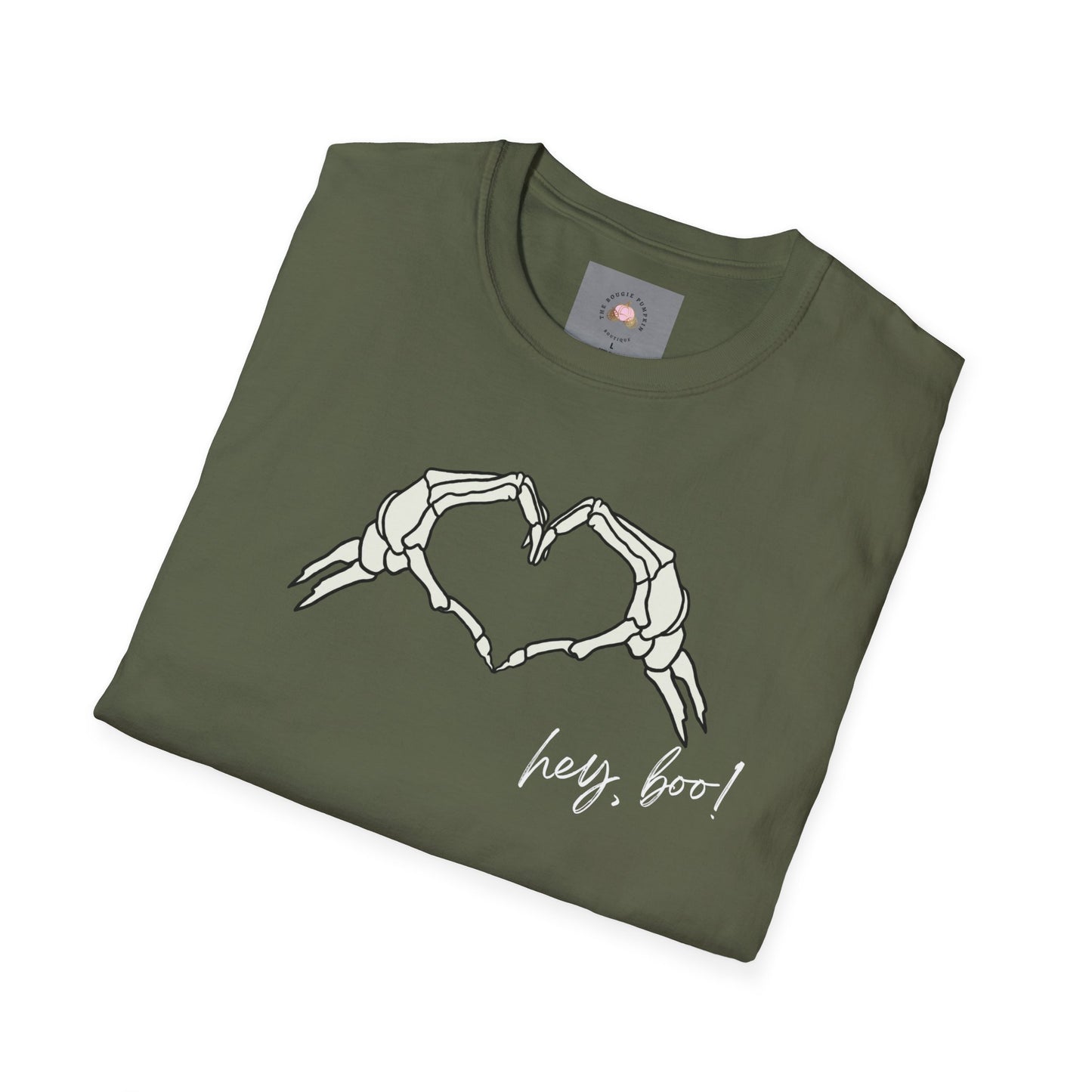 Halloween Skeleton Unisex T-Shirt - Hey Boo Flirty Design