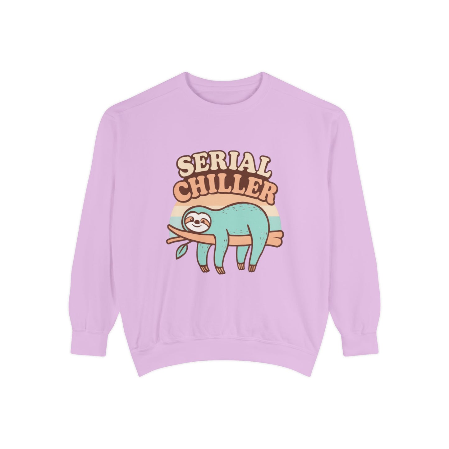 Sloth Vibes Sweatshirt - Funny Cozy Unisex Garment-Dyed Apparel