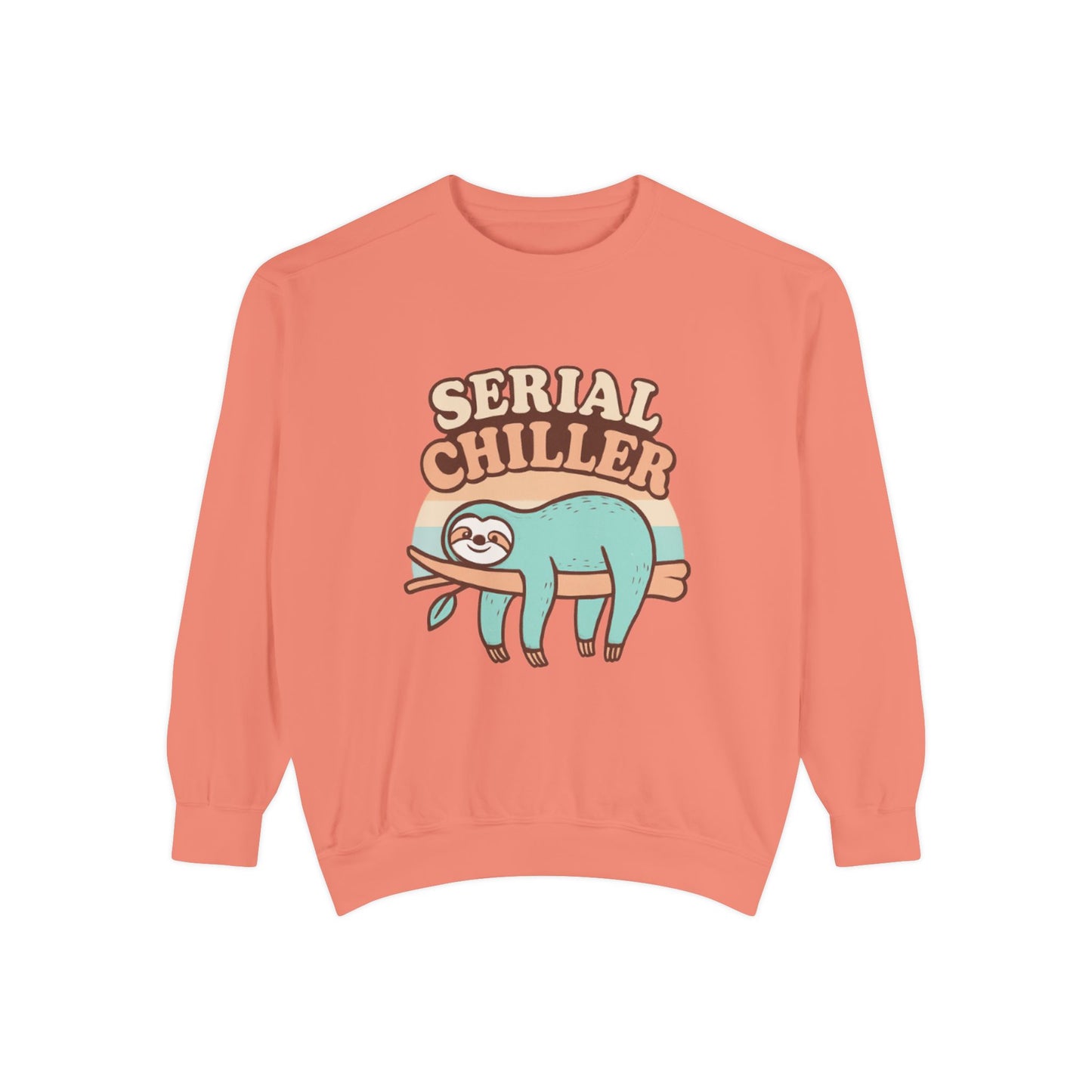 Sloth Vibes Sweatshirt - Funny Cozy Unisex Garment-Dyed Apparel