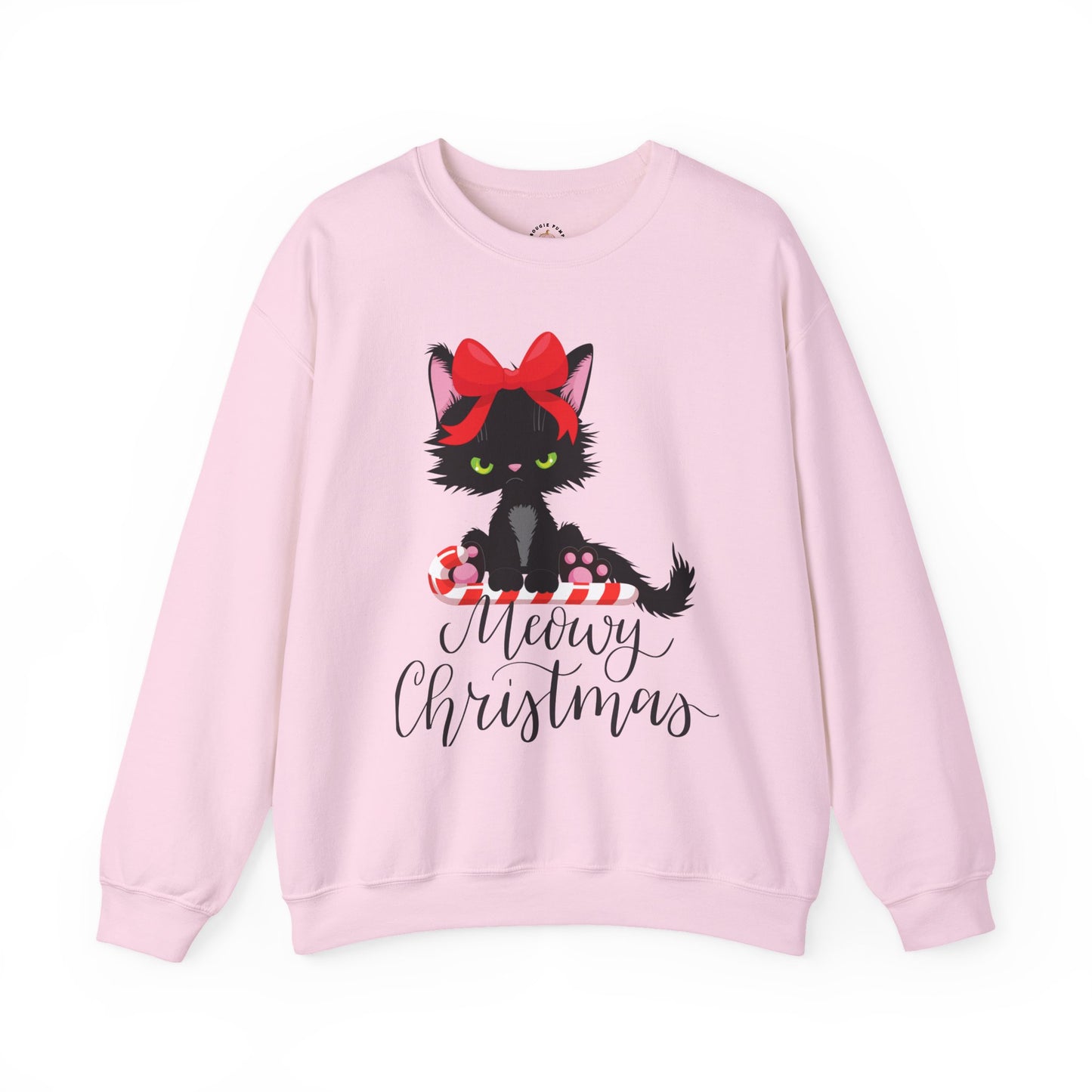 Meowy Christmas Cat Crewneck Sweatshirt | Perfect Holiday Gift, Cozy Sweatshirt for Pet Lovers, Festive Cat Apparel, Cute Christmas Clothes