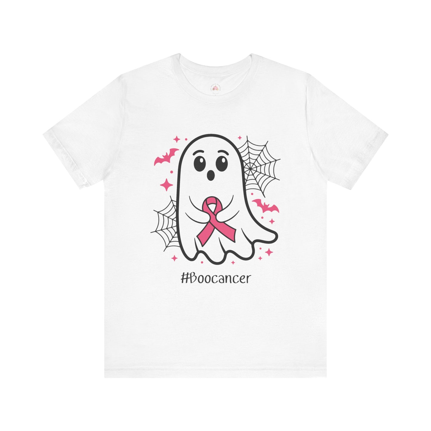 Cute Ghost #Boocancer Unisex T-Shirt, Halloween Tee, Breast Cancer Awareness, Fun Gift, Soft Cotton Top, Casual Wear