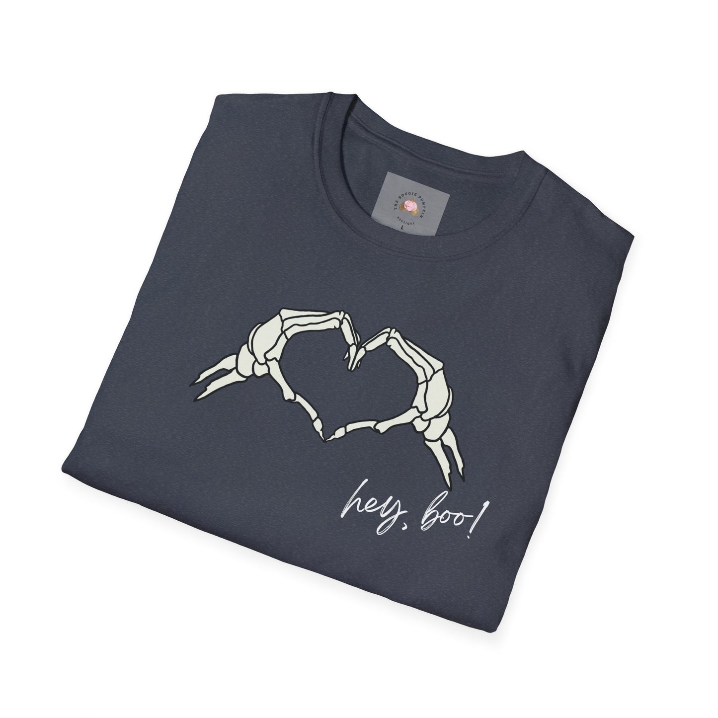 Halloween Skeleton Unisex T-Shirt - Hey Boo Flirty Design