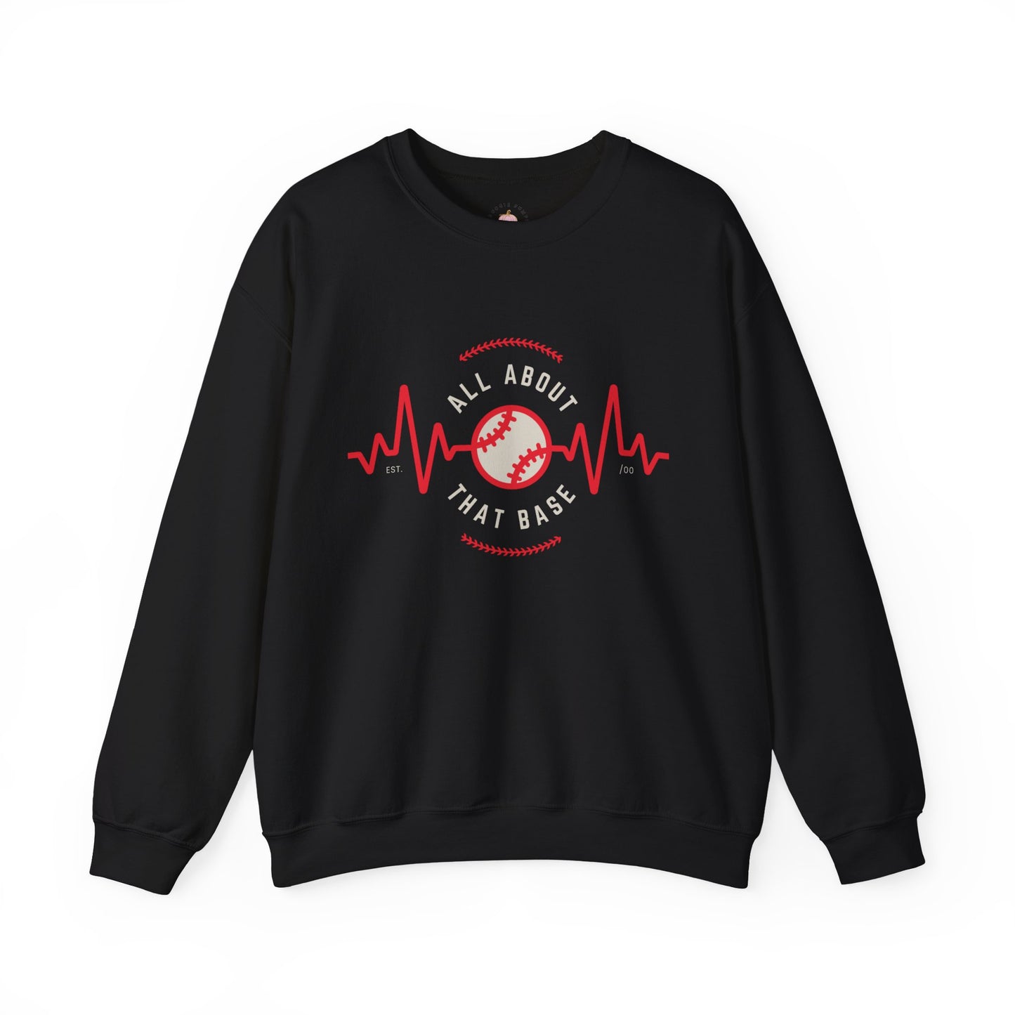 Baseball Sweatshirt - All About That Base - Cozy Unisex Crewneck