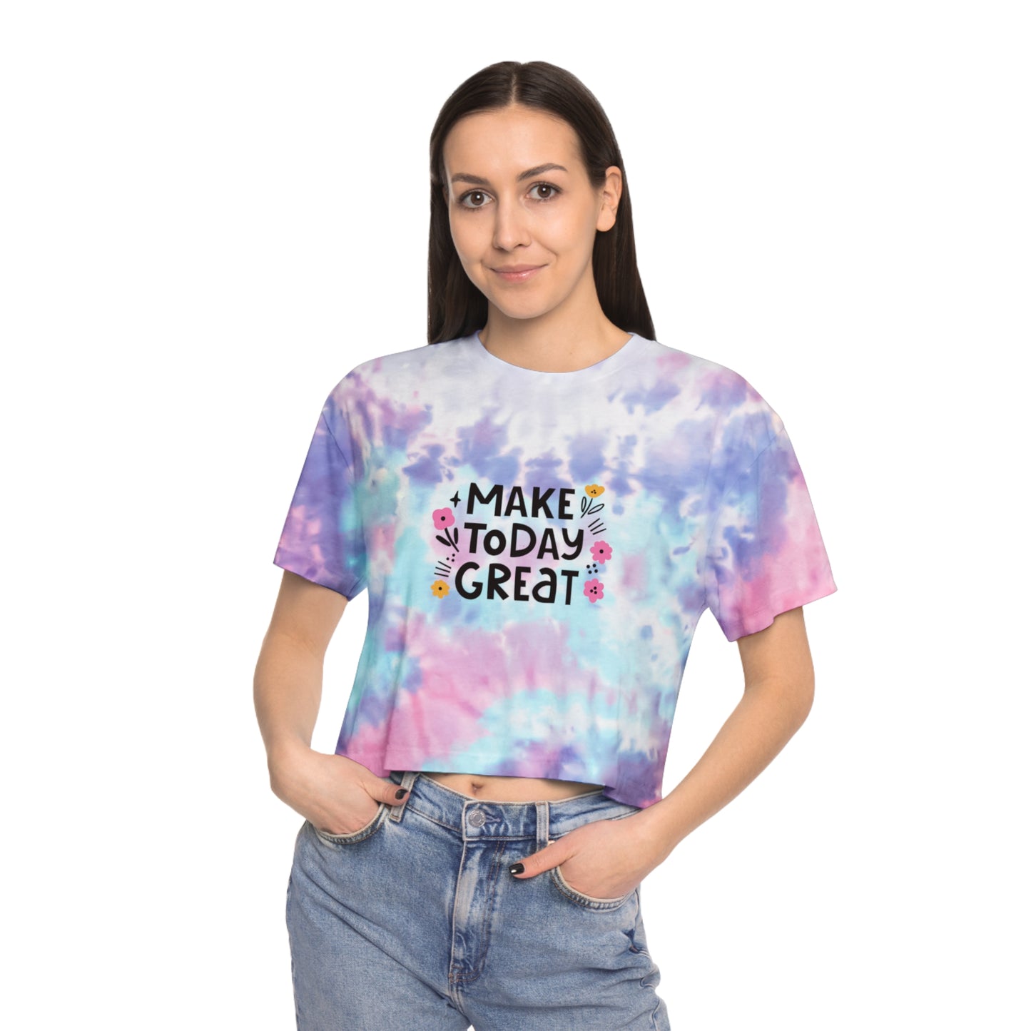 Tie Dye Crop Tee - Make Today Great T-Shirt