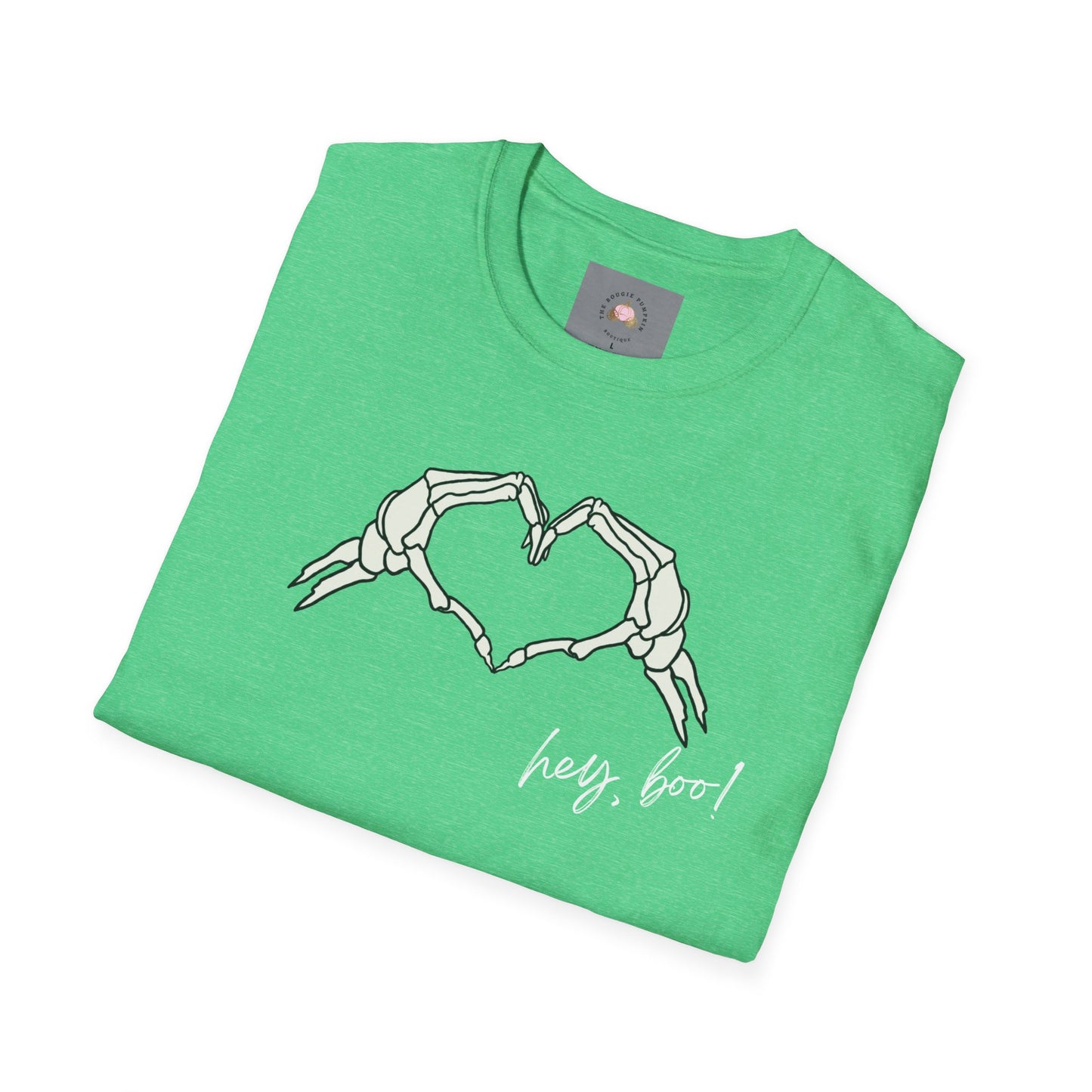 Halloween Skeleton Unisex T-Shirt - Hey Boo Flirty Design