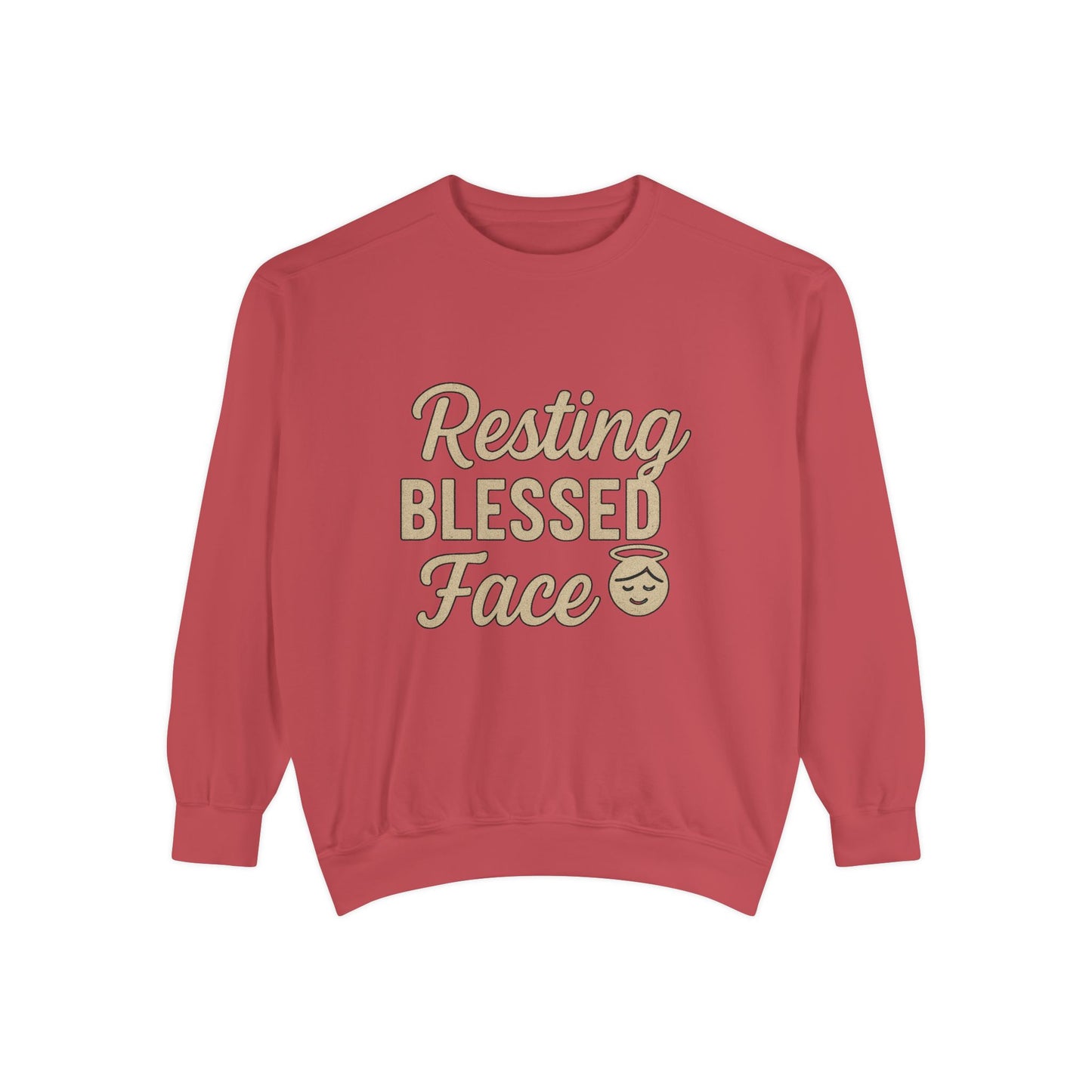 Resting Blessed Face Sweatshirt – Funny Christian Crewneck for Women - The Bougie Pumpkin Boutique