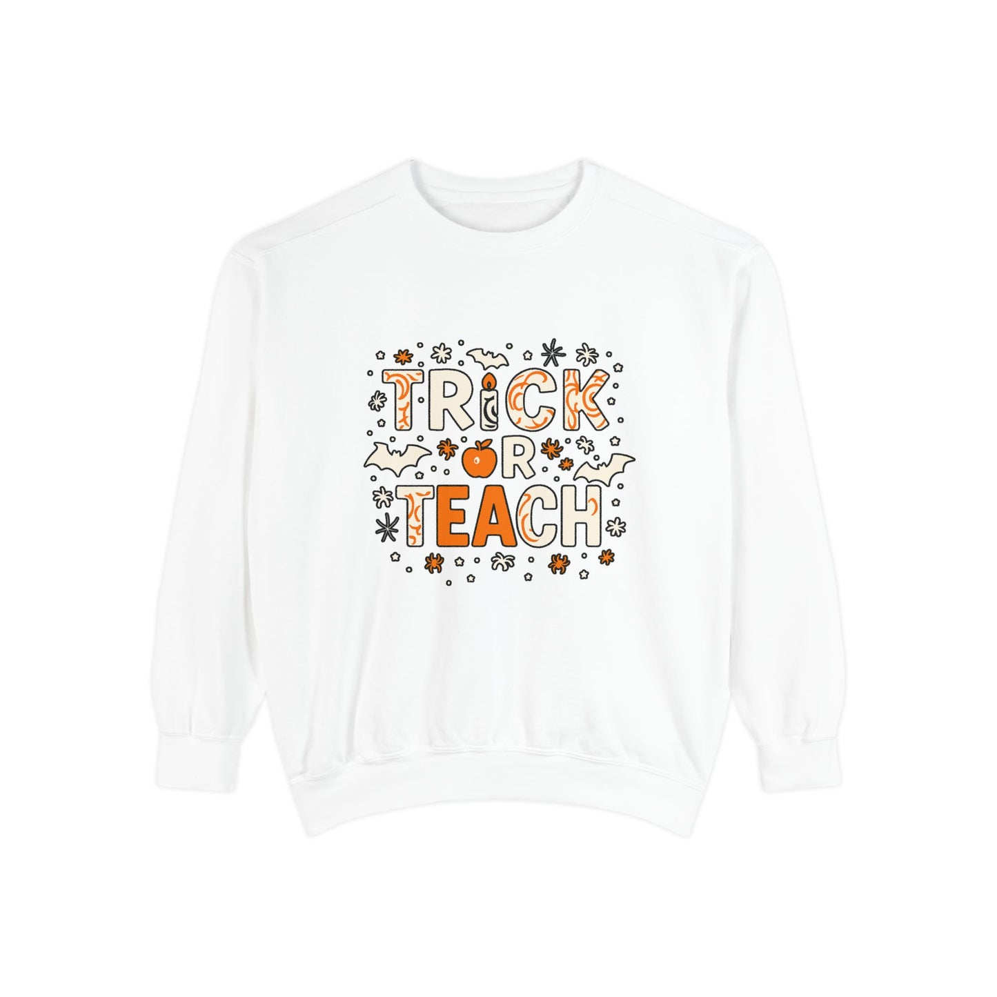 Trick or Teach Sweatshirt, Cute Halloween Gift, Teacher Sweatshirt, Fall Fashion, Cozy Unisex Sweater, Spooky Season Apparel