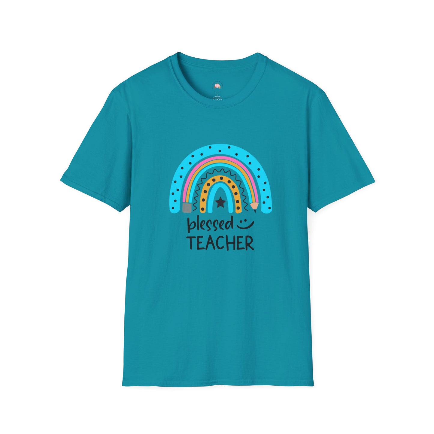 Rainbow Blessed Teacher T-Shirt, Teacher Gift, Inspirational Tee, Unisex Shirt, Back to School Fashion, Educator Appreciation