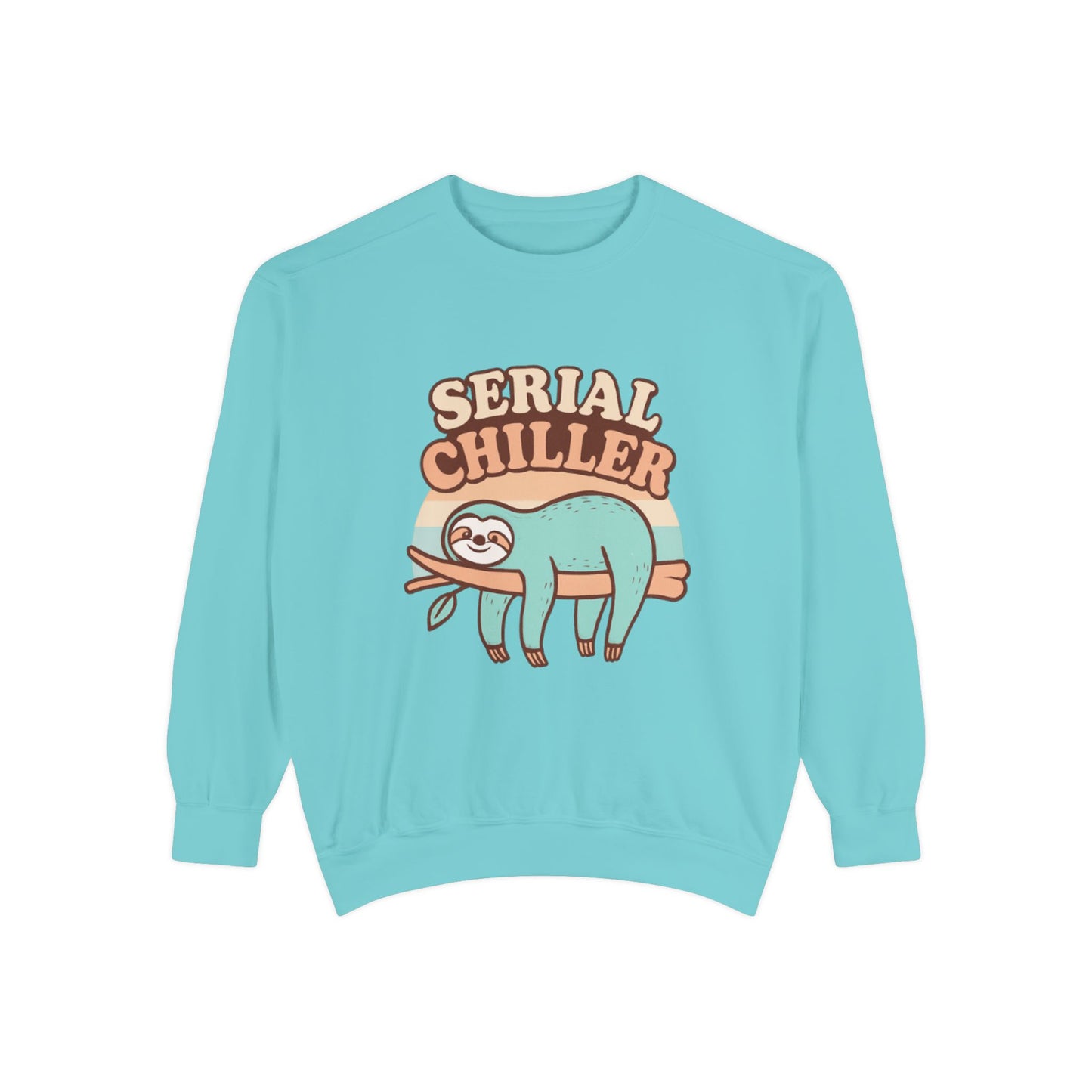 Sloth Vibes Sweatshirt - Funny Cozy Unisex Garment-Dyed Apparel