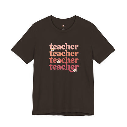 Teacher Vibes Unisex Jersey Tee - Perfect Gift for Educators, Teacher Appreciation, Classroom Style, Graduation Gift, Everyday Wear