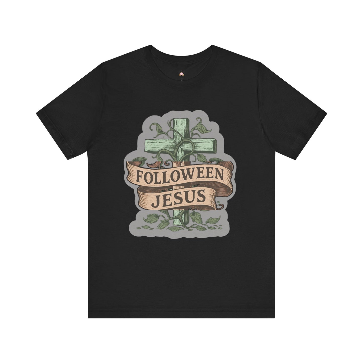 Halloween Faith Unisex Tee, Spiritual Shirt, Jesus Follow Shirt, Fall Apparel, Casual Halloween Outfit - The Bougie Pumpkin Boutique