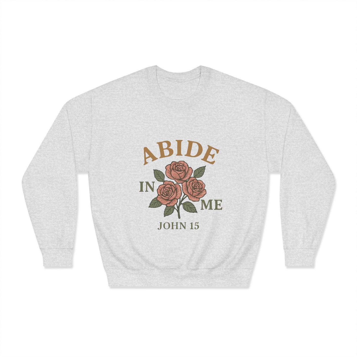 Abide in Me Sweatshirt | John 15 Scripture Crewneck | Faith & Fire Collection – The Bougie Pumpkin Boutique - The Bougie Pumpkin Boutique