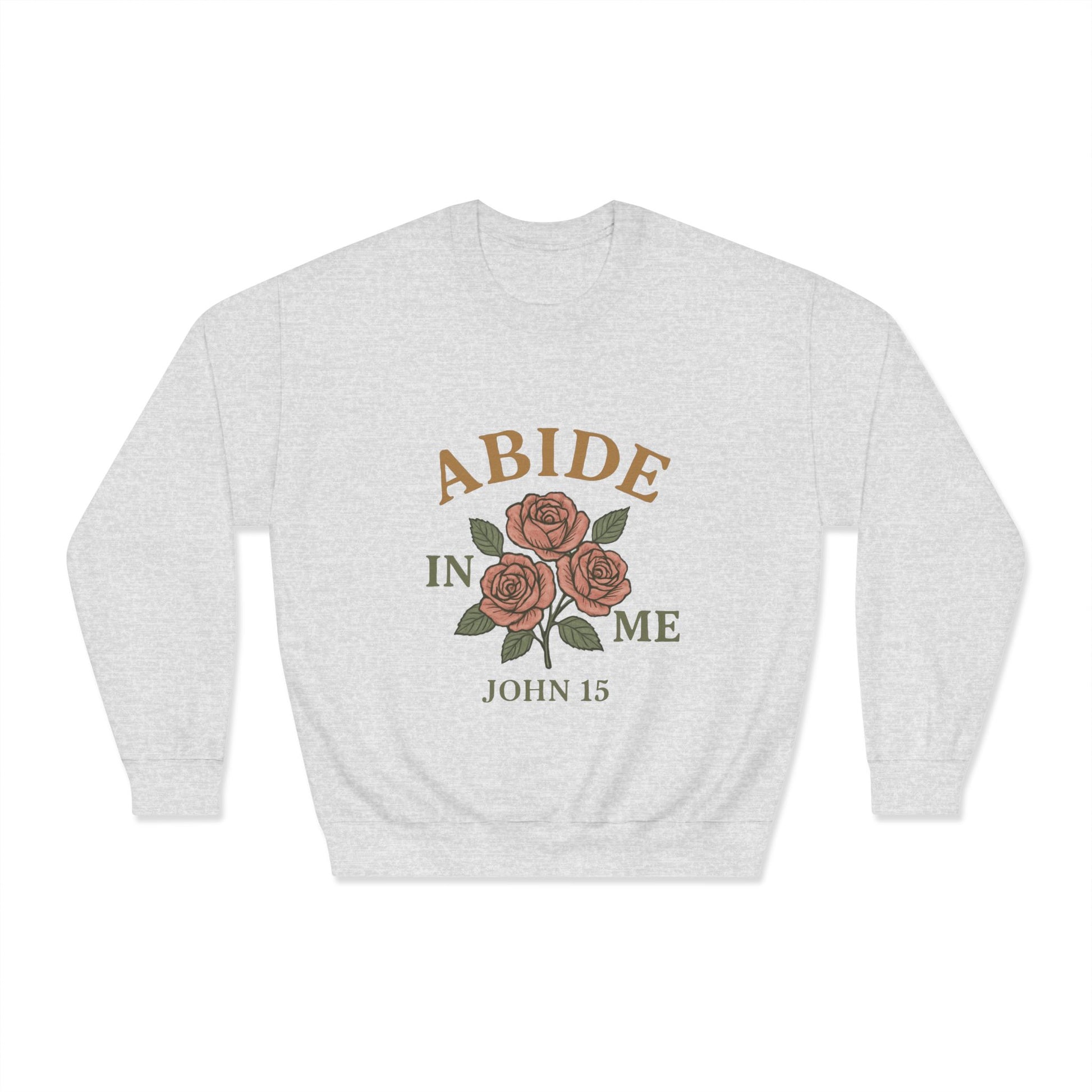 Abide in Me Sweatshirt | John 15 Scripture Crewneck | Faith & Fire Collection – The Bougie Pumpkin Boutique - The Bougie Pumpkin Boutique