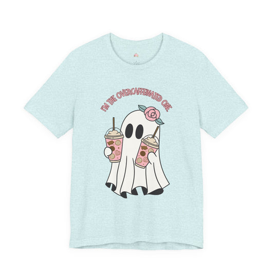 Playful Ghost Tee - Halloween Casual Wear, Unisex Short Sleeve T-Shirt, Funny Graphic Tee, Cute Gift for Halloween Lovers, Cool Ghost Design