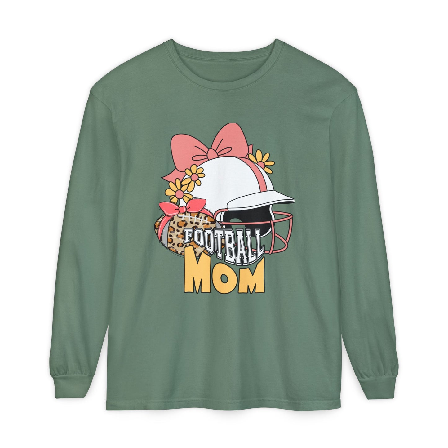 Football Mom Long Sleeve T-Shirt | Gift for Mothers, Sports Apparel, Casual Wear, Game Day Outfit, Fall Fashion