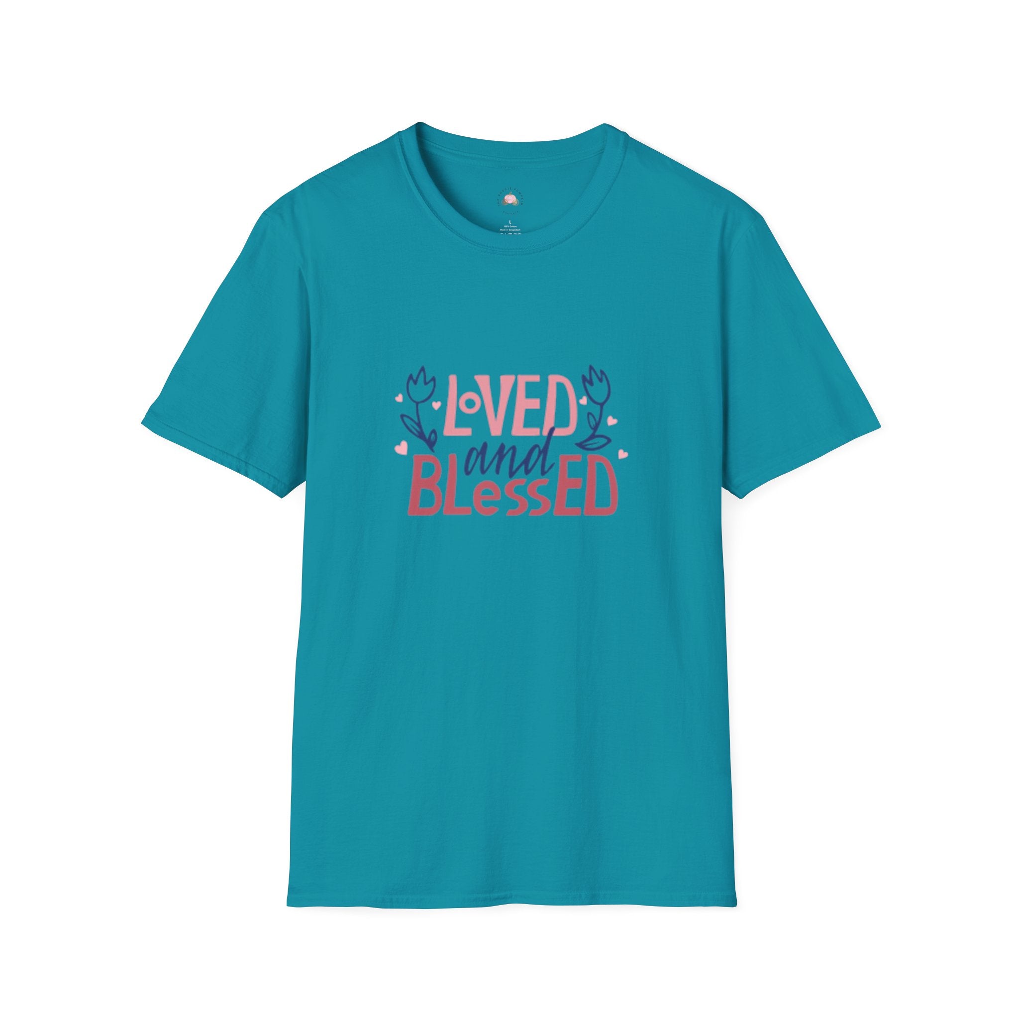 Loved & Blessed Agape Love Shirt - Christian Heart Graphic Tee - Biblical Love Valentine's Apparel