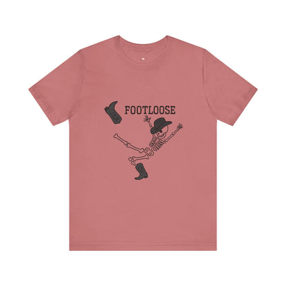 Footloose Skeleton Tee, Fun Graphic Shirt, Halloween Costume Top, Dance Party Apparel, Unisex Halloween Shirt, Gift for Dancers