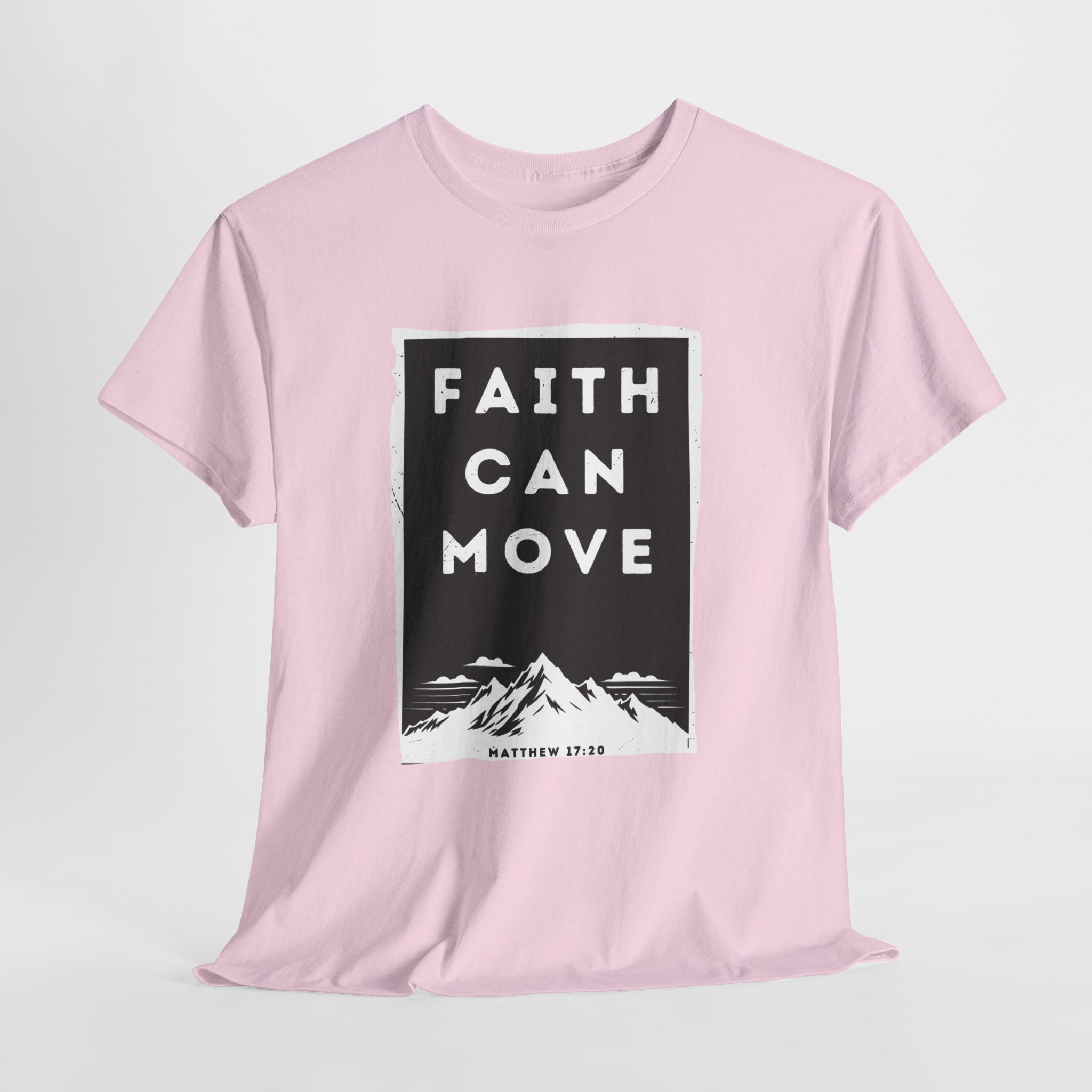 Faith Can Move Mountains Christian T-Shirt | Inspirational Graphic Tee for Women – The Bougie Pumpkin Boutique