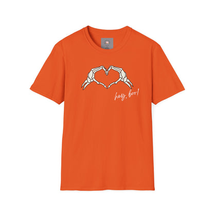 Halloween Skeleton Unisex T-Shirt - Hey Boo Flirty Design