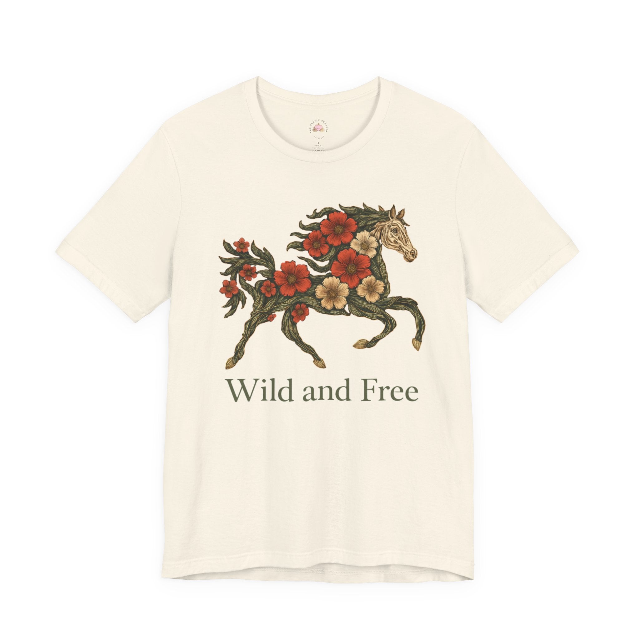 Wild and Free Floral Horse T-Shirt
