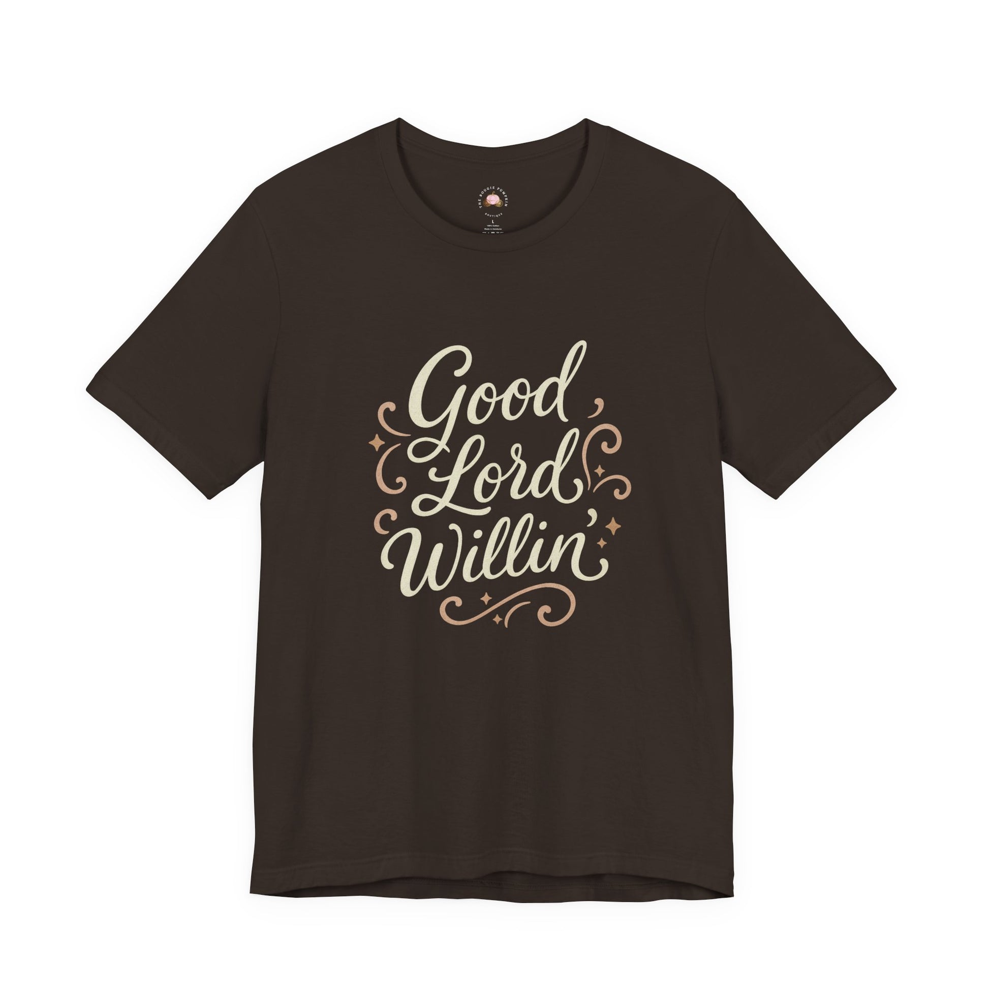 Short Sleeve Tee - Good Lord Willin' and the Creek Don't Rise - Southern Mama, Bible Belt, Funny Sayings - The Bougie Pumpkin Boutique