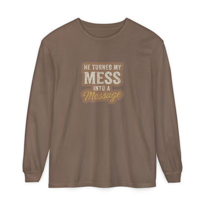 He Turned My Mess Into My Message Sweatshirt | Faith & Grace Christian Shirt – Bougie Pumpkin Boutique - The Bougie Pumpkin Boutique