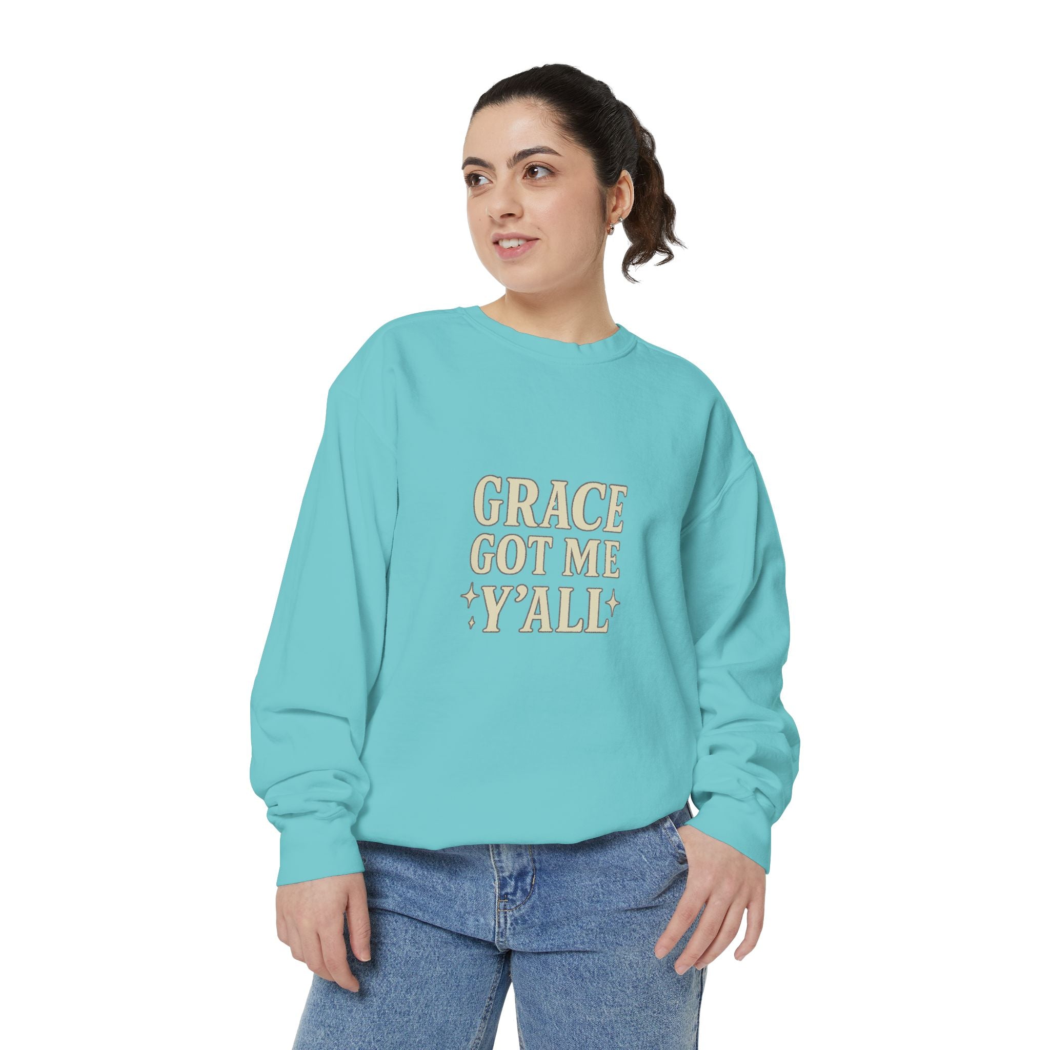 Grace Got Me Y’all Sweatshirt | Southern Christian Crewneck – The Bougie Pumpkin Boutique