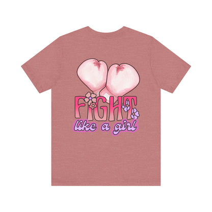 Empowerment Tee: Fight Like a Girl Unisex Jersey Short Sleeve T-Shirt, Awareness Shirt, Cancer Support Apparel, Gift for Fighters, [...]