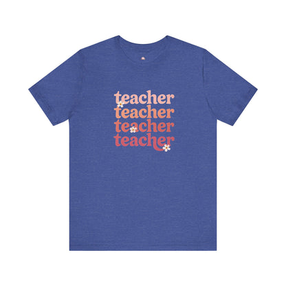 Teacher Vibes Unisex Jersey Tee - Perfect Gift for Educators, Teacher Appreciation, Classroom Style, Graduation Gift, Everyday Wear