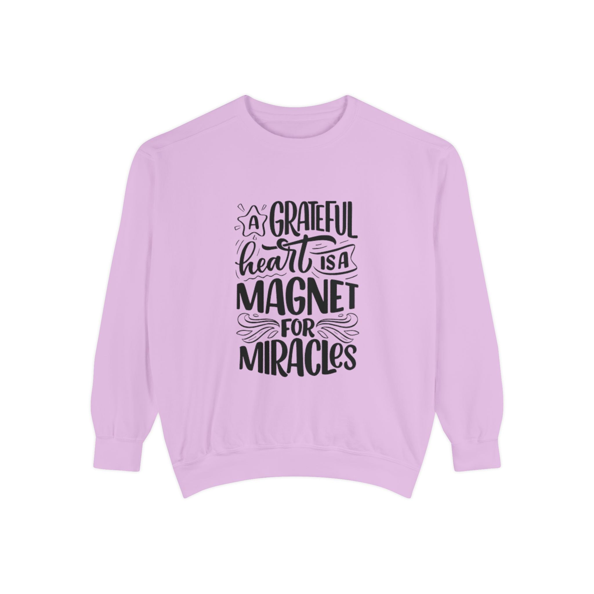 A Grateful Heart Is a Magnet for Miracles Sweatshirt | Inspirational Christian Crewneck | Faith & Gratitude Apparel – Bougie Pumpkin Boutique